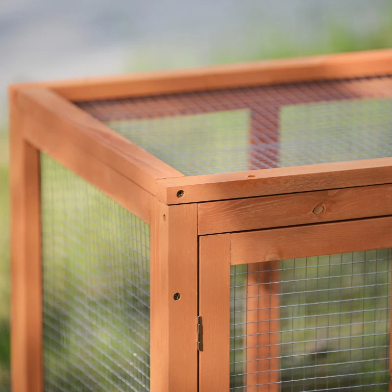 48 in Natural Wood House Pet Supplies Small Animals Rabbit Hutch Wood House Chicks Coop Pet Cage for Small Animals 3 Styles
