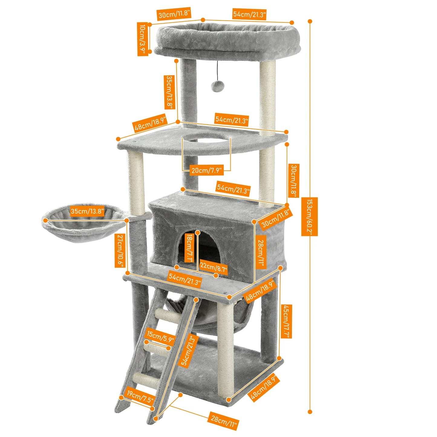 Fast Delivey Cat Tree Multilevel Cat Towers with Luxury Condos Cat Tree Tower Kitten