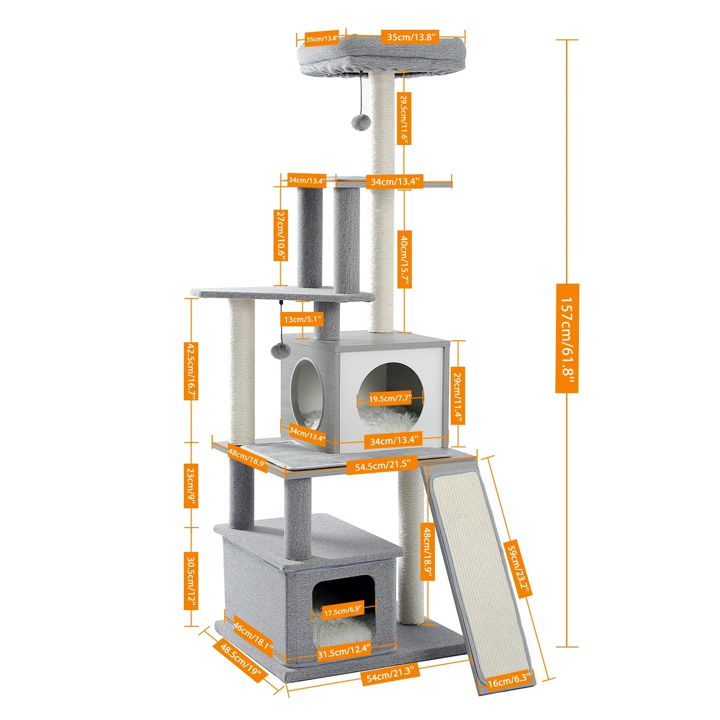 Fast Delivey Cat Tree Multilevel Cat Towers with Luxury Condos Cat Tree Tower Kitten