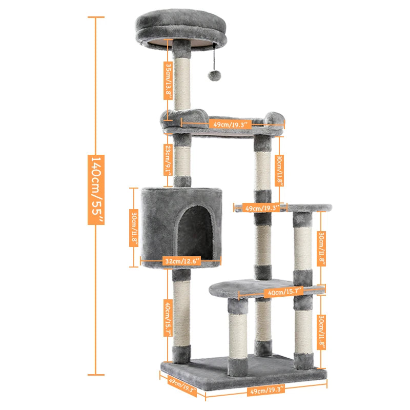 Fast Delivey Cat Tree Multilevel Cat Towers with Luxury Condos Cat Tree Tower Kitten