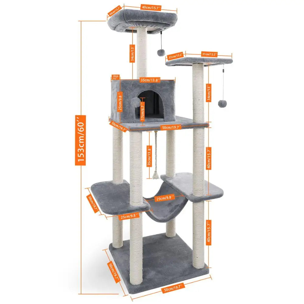 Fast Delivey Cat Tree Multilevel Cat Towers with Luxury Condos Cat Tree Tower Kitten