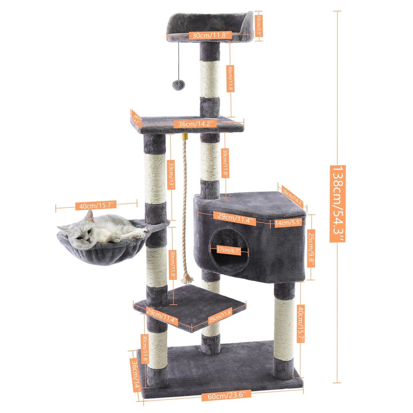 Fast Delivey Cat Tree Multilevel Cat Towers with Luxury Condos Cat Tree Tower Kitten