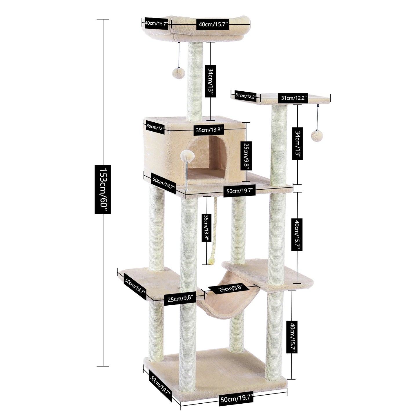 Fast Delivey Cat Tree Multilevel Cat Towers with Luxury Condos Cat Tree Tower Kitten