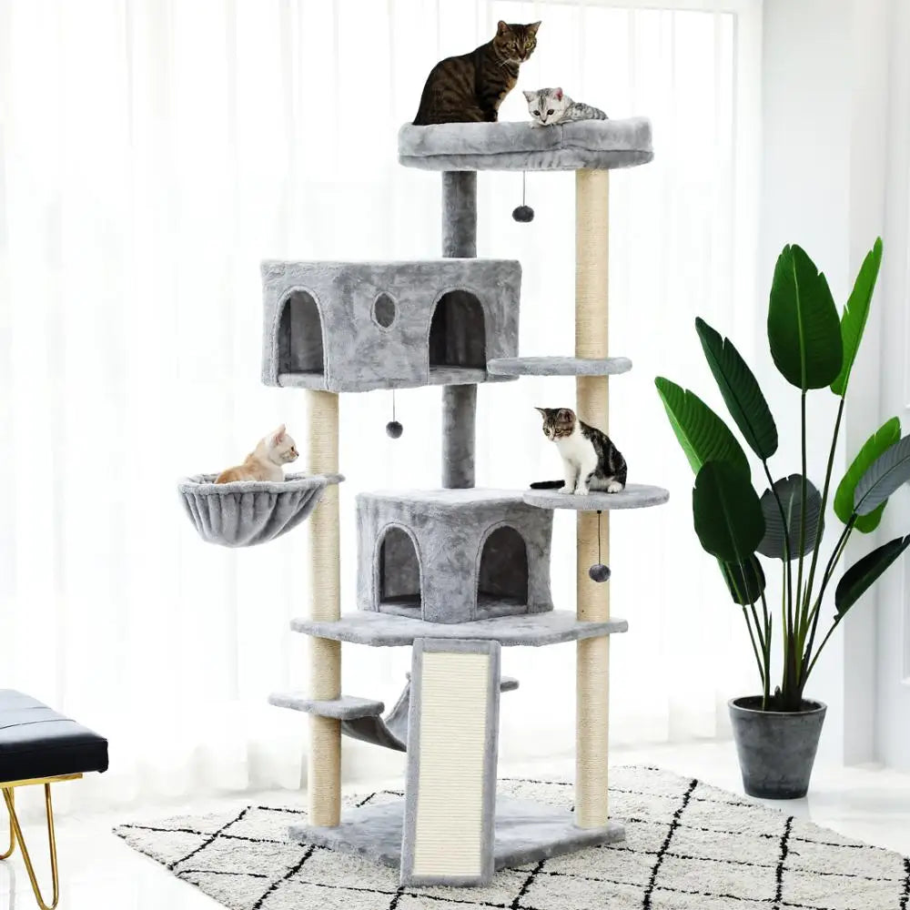 Fast Delivey Cat Tree Multilevel Cat Towers with Luxury Condos Cat Tree Tower Kitten
