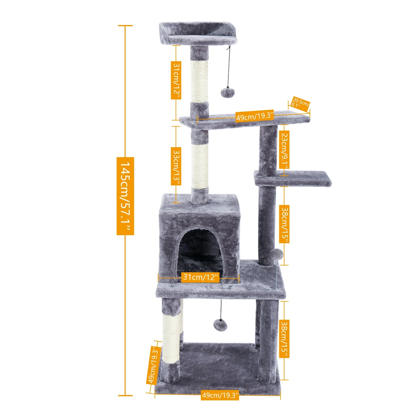 Fast Delivey Cat Tree Multilevel Cat Towers with Luxury Condos Cat Tree Tower Kitten