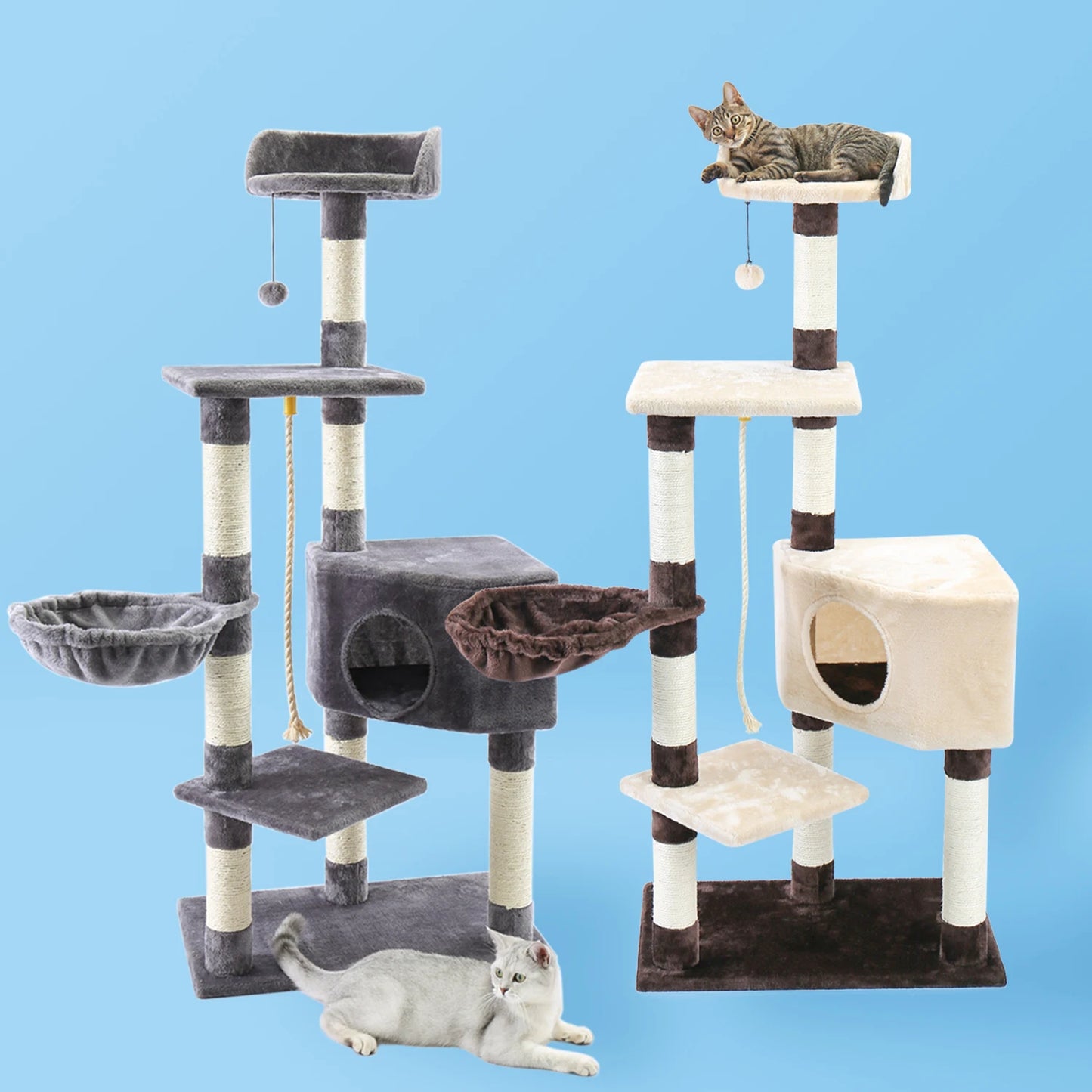 Fast Delivey Cat Tree Multilevel Cat Towers with Luxury Condos Cat Tree Tower Kitten