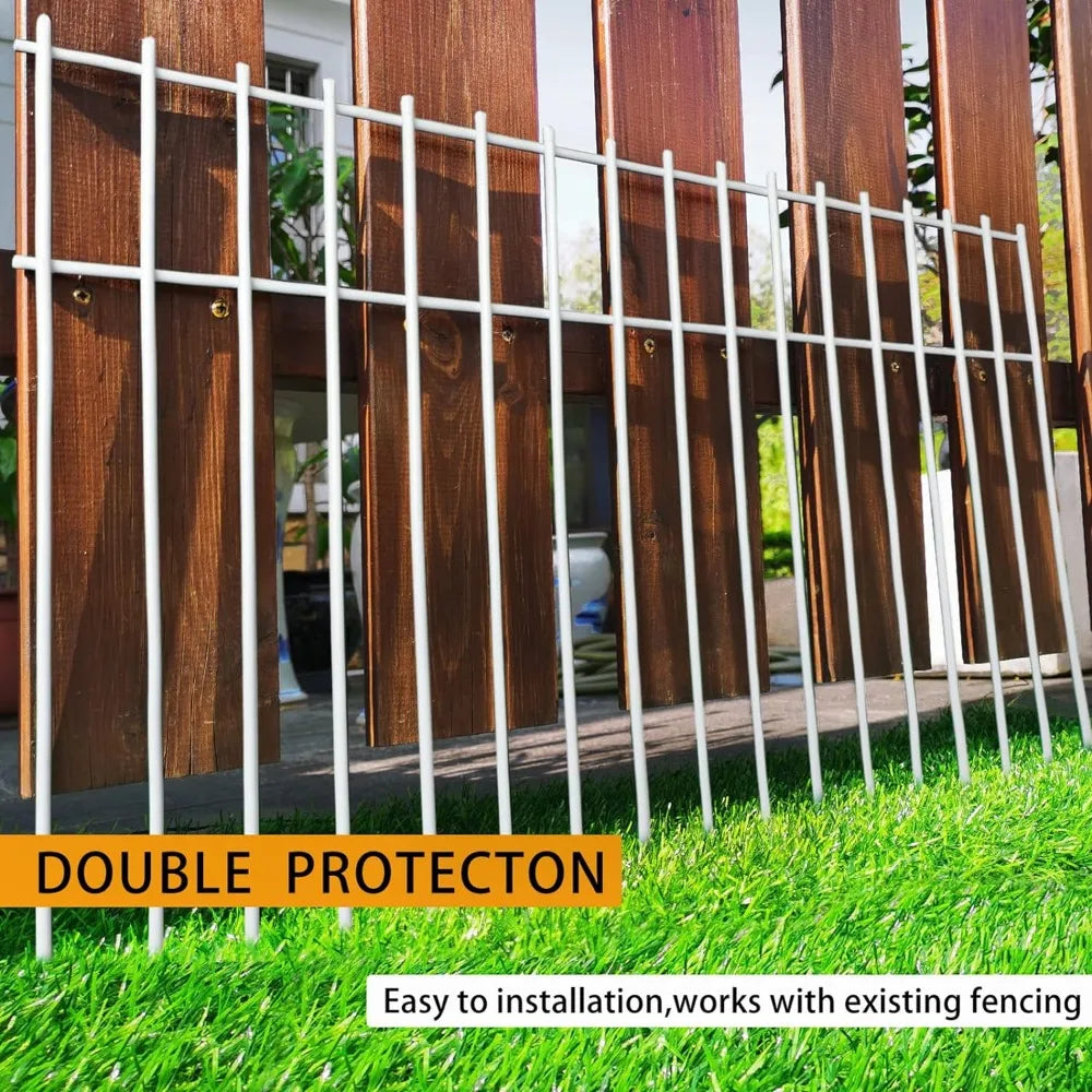 White Animal Barrier Fence Pet Dog Rabbit Fence Panel Outdoor Yard Terrace Privacy Garden Buildings Supplies Home
