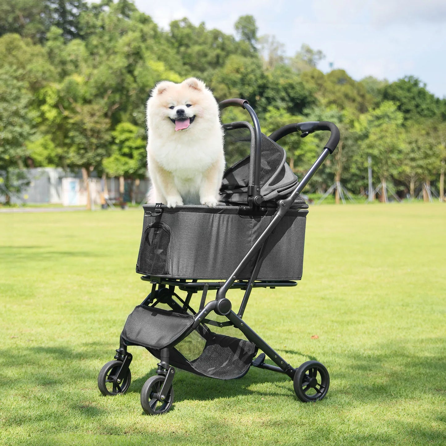 Pet Stroller for Dogs Dog Strollers for Small/Medium Dogs With Detachable Carrier