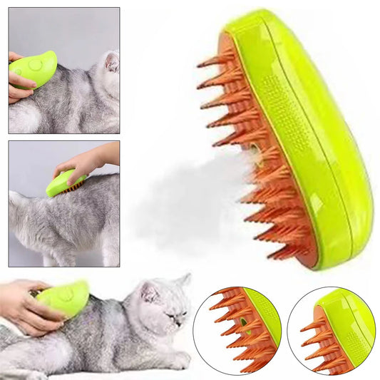 3 In 1 Cat Steamy Brush Dog Grooming Comb Self Cleaning Steam Cat Brush for Massage Dog Cat Hair Remover Comb