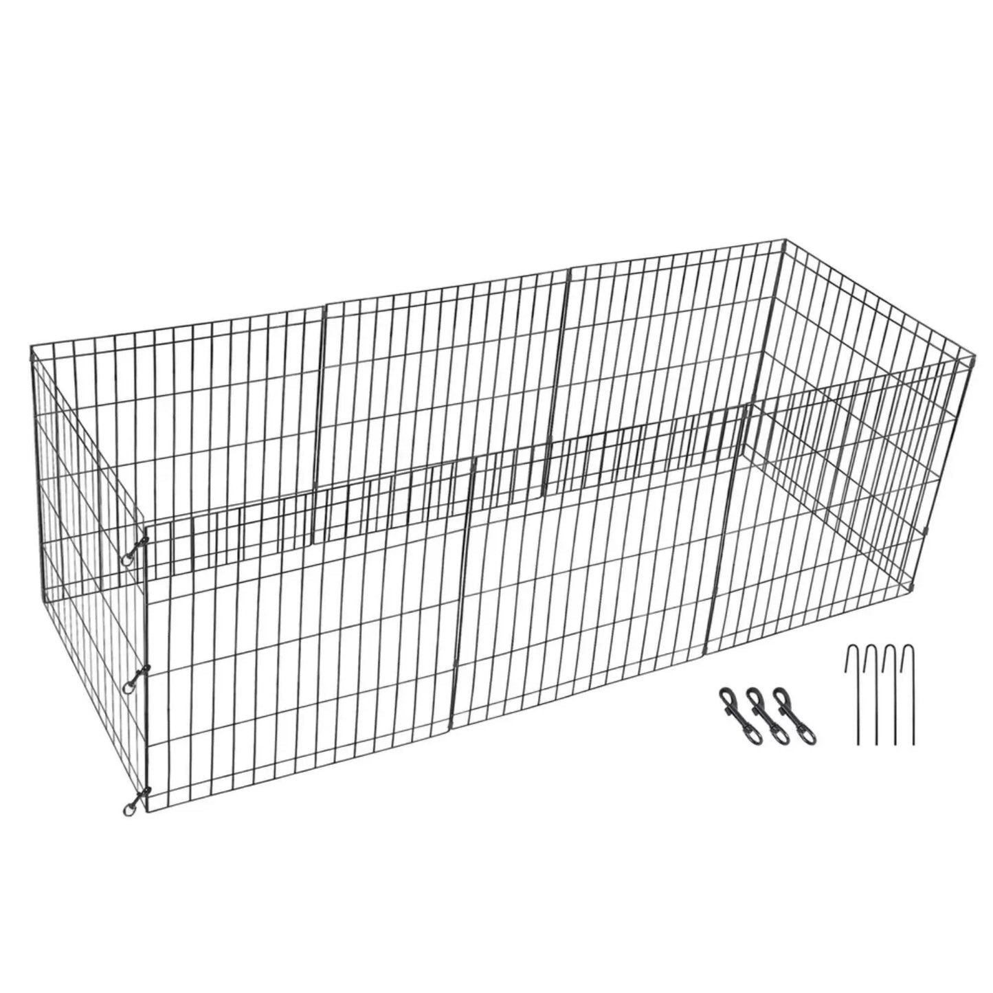 US 24/30/36/42/48" Dog Playpen 8 Panels Exercise Cage Tall Crate Dog Fence