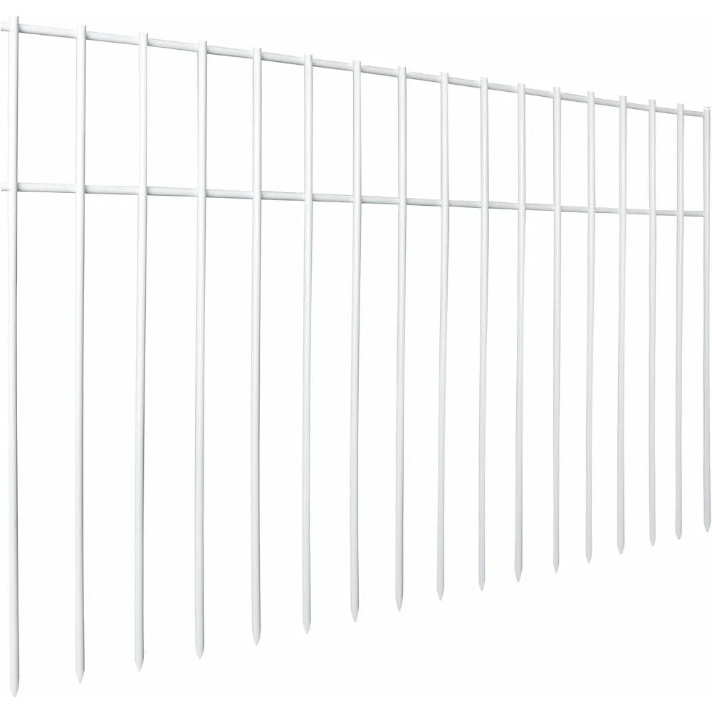 White Animal Barrier Fence Pet Dog Rabbit Fence Panel Outdoor Yard Terrace Privacy Garden Buildings Supplies Home