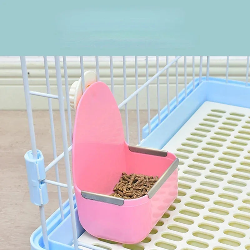 Plastic Pet Food Bowl Rabbit Fixed Large capacity Feeder Anti-drop Impact-resistant Feeder Bowl Bunny Feeding