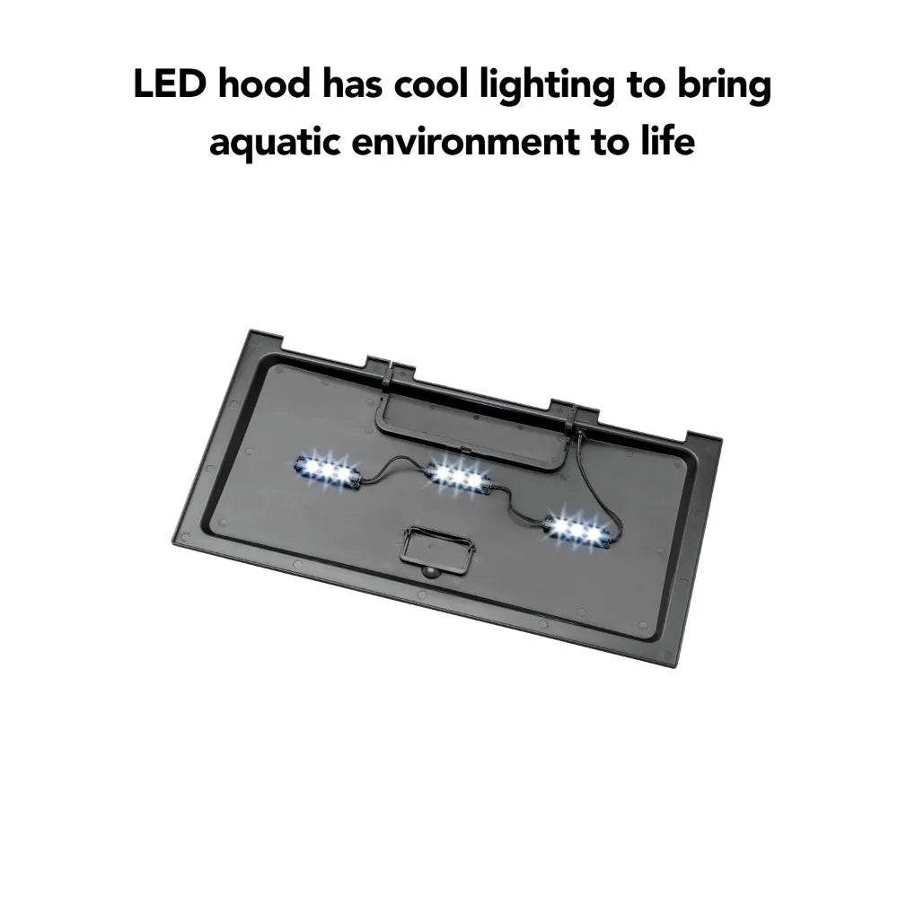 Aquarium Starter Kit 10 Gallon Glass Fish Tank LED Lighting Filter and Heater