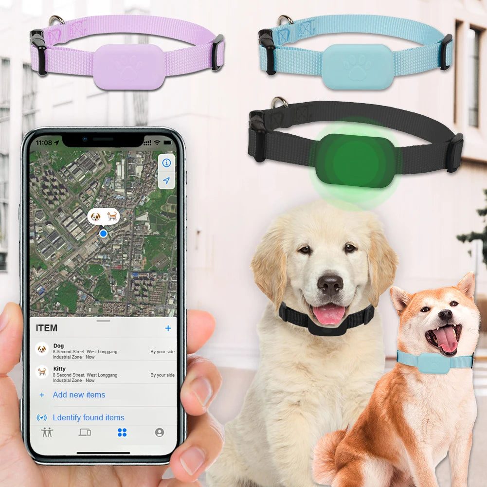 For iOS Mini GPS Tracker Battery Operated Dog Collar for Small Medium-Large Dogs