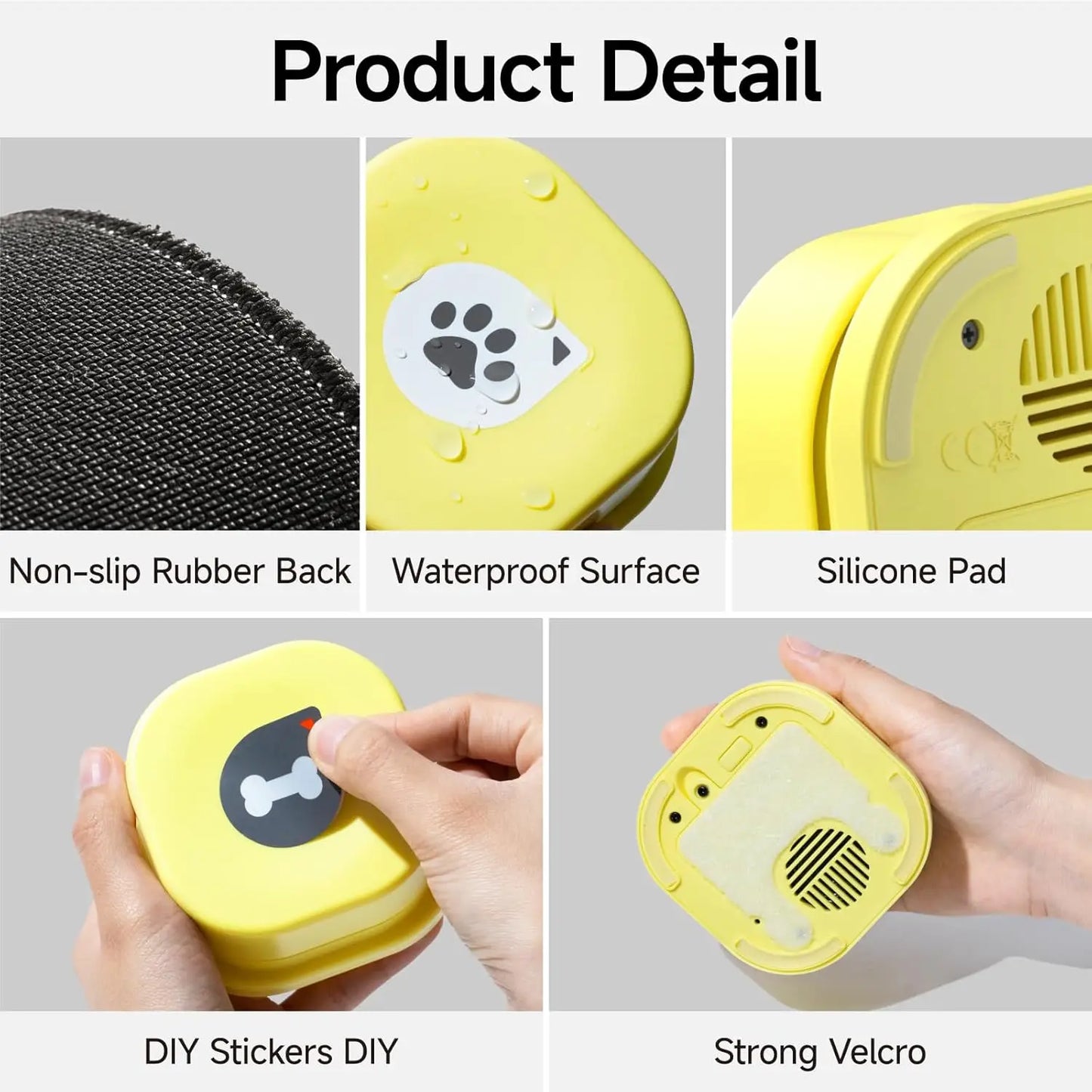 MEWOOFUN Dog Button Record Talking Vocal Training Interactive Toy Bell Ringer With Pad and Sticker