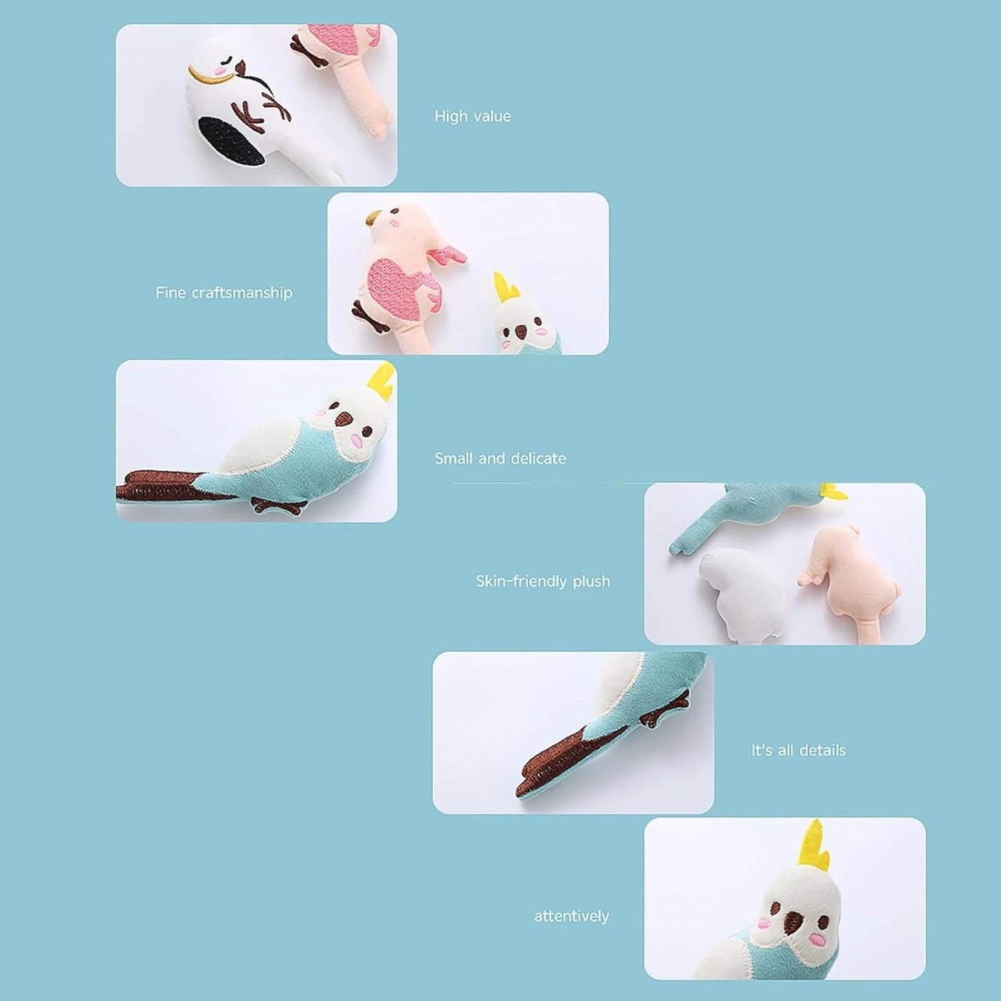 Cute Interactive Cat Toys with Catnip Inside - Stimulating Hunting Instinct, Bite-Resistant and Stress-Relieving Teeth-Grinding