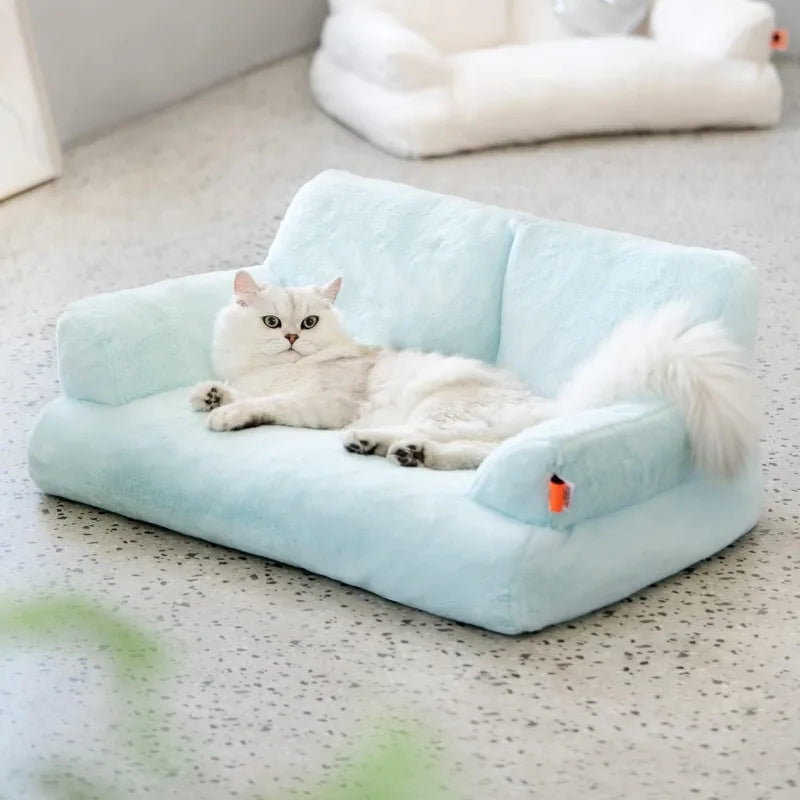 Pet Couch Bed, Washable Cat Beds for Medium Small Dogs & Cats up to 25 lbs, Dog Beds with Non-Slip Bottom,