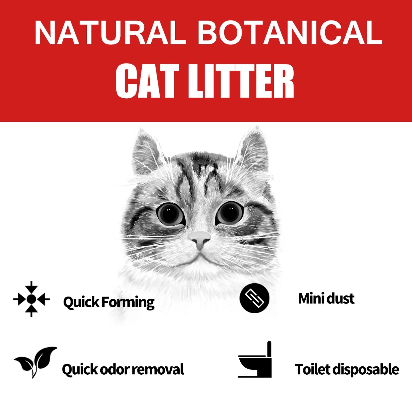 33lbs Sumlov Tofu Cat Litter, Natural Botanical, 5.5Lbs Each Pack, Dust-Free, Flushable, Quick Clumping, Odor Control,