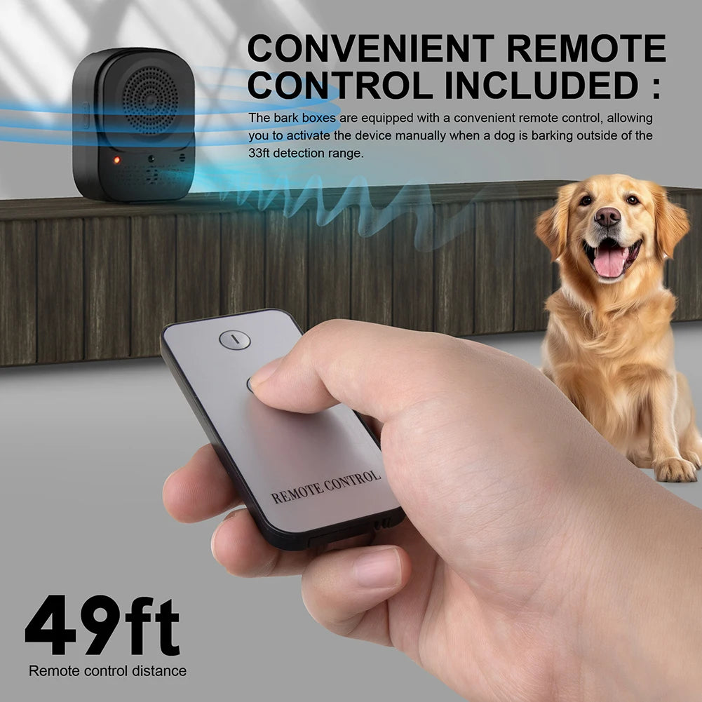 Ultrasonic Dog Barking Stop Device 4 Level Stop Barking 
 Control Devices for Small Medium-Large Dogs