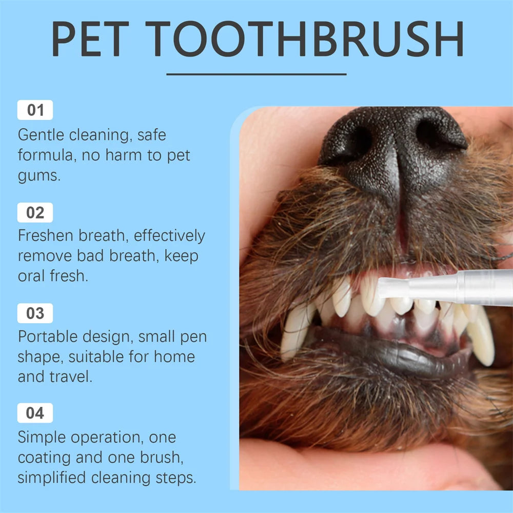 Pets Dogs Teeth Cleaning Tools Pet Dogs Cat Beauty Toothbrush Clean Kit Tartar Remover Teeth Dogs Cats