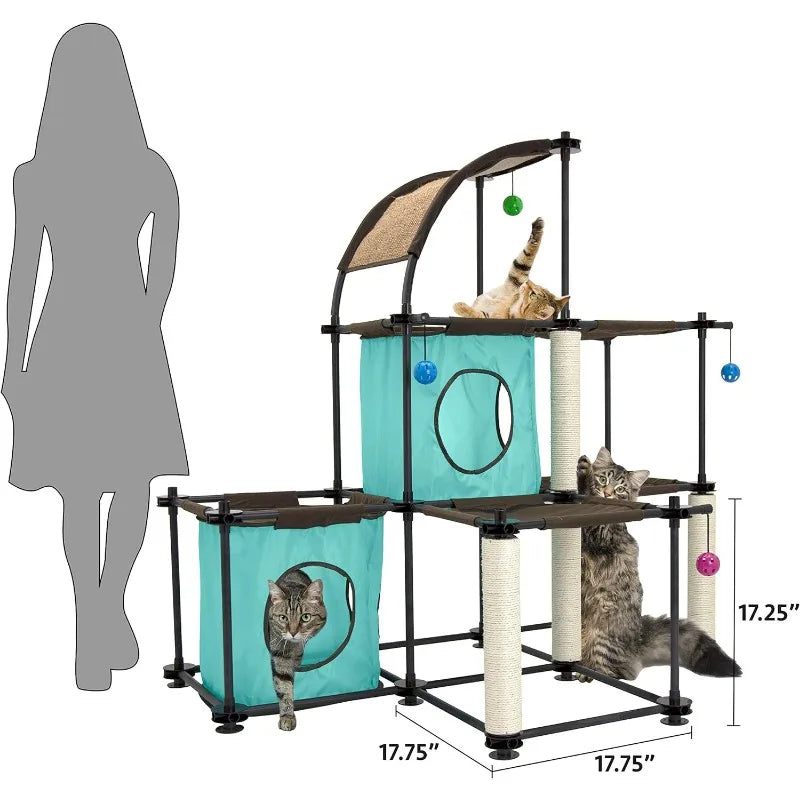 Claw Indoor Mega Kit Cat Furniture, Corrugate Cat Scratcher, Cat Bed