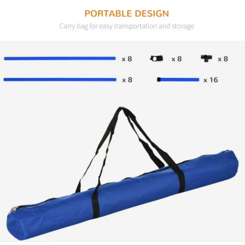 PawHut 4 Piece Dog Agility Training Equipment for Dog Agility Course with Adjustable Height Jump Bars, Included Carry Bag