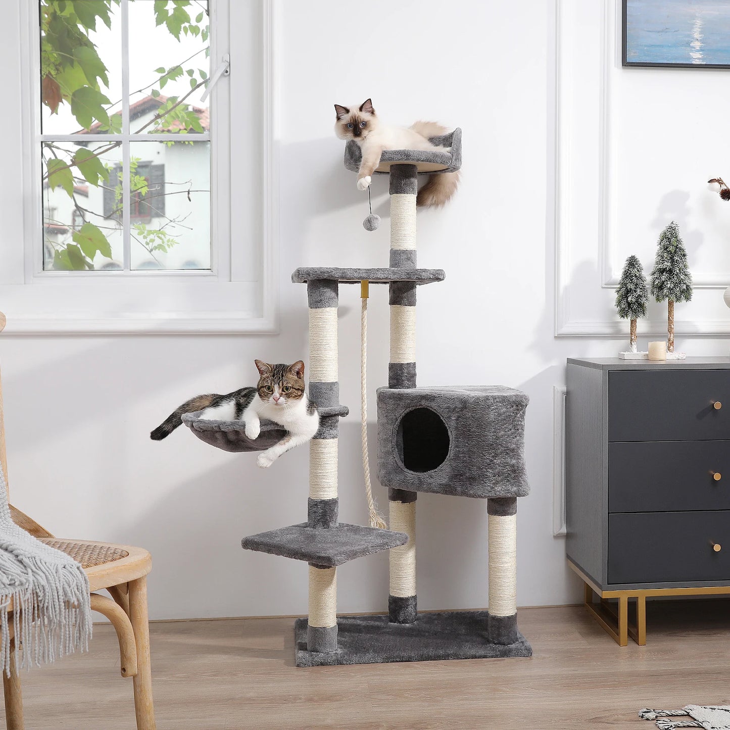Cat Tree Kitty Toy Cat Scratching Post Natural Sisals Kitten