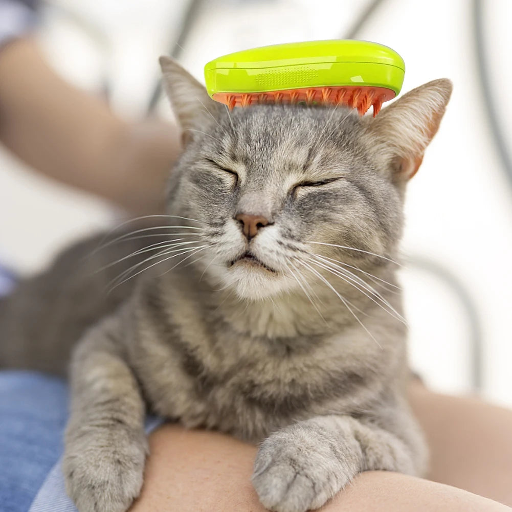 3 In 1 Cat Steamy Brush Dog Grooming Comb Self Cleaning Steam Cat Brush for Massage Dog Cat Hair Remover Comb