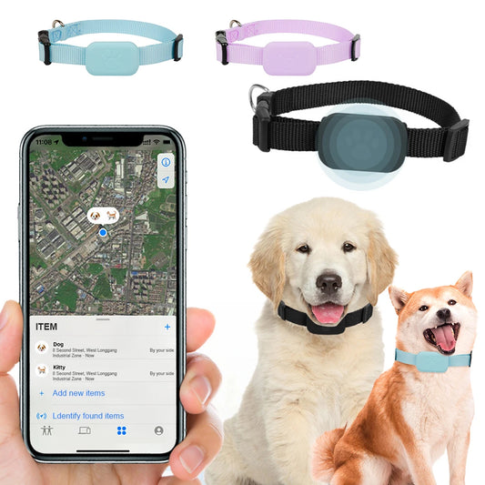 For iOS Mini GPS Tracker Battery Operated Dog Collar for Small Medium-Large Dogs