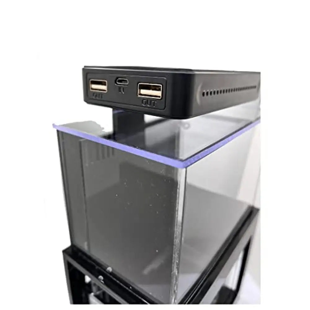 Desktop Saltwater Fish Tank with LED Light Pump Indoor Aquatic Pets