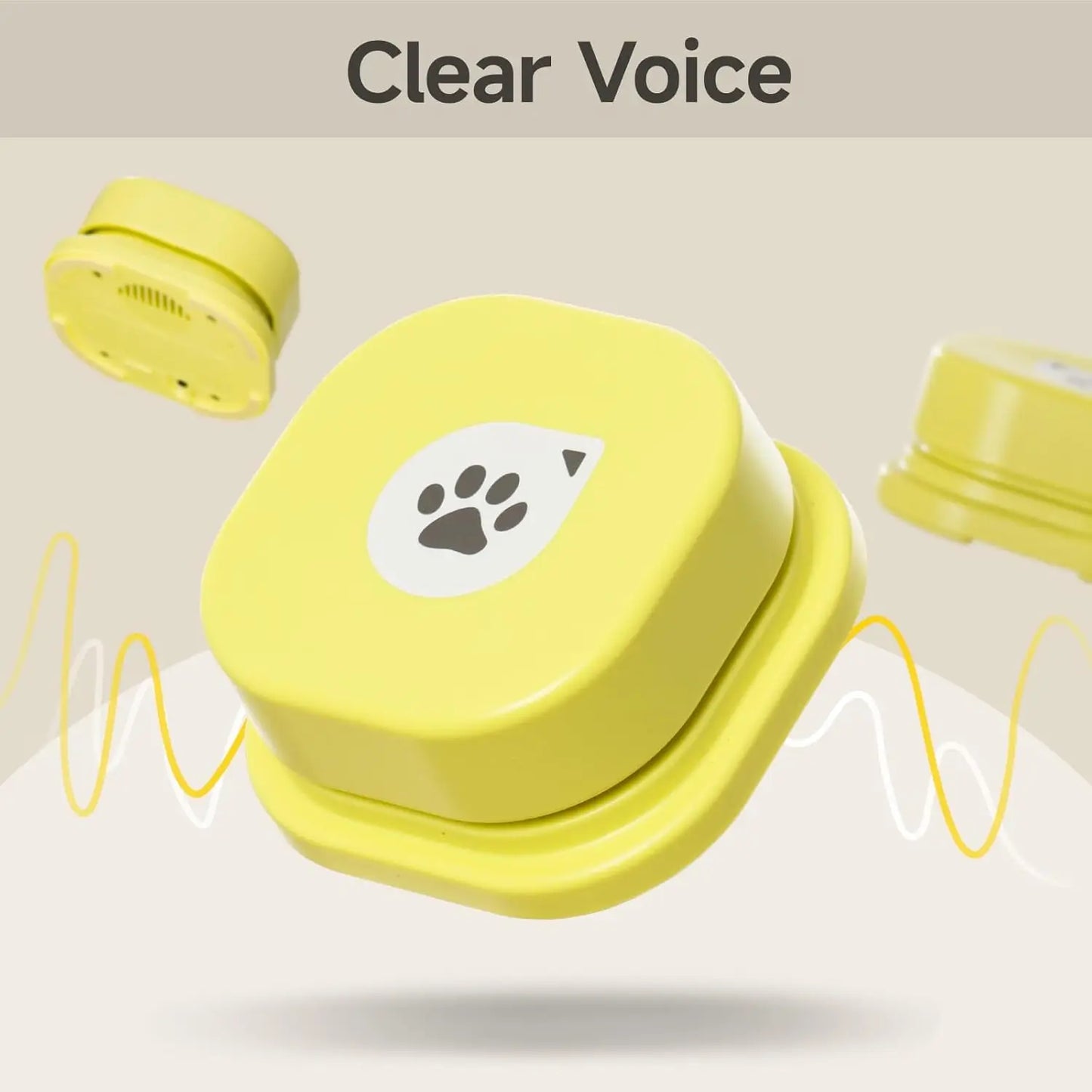 MEWOOFUN Dog Button Record Talking Vocal Training Interactive Toy Bell Ringer With Pad and Sticker