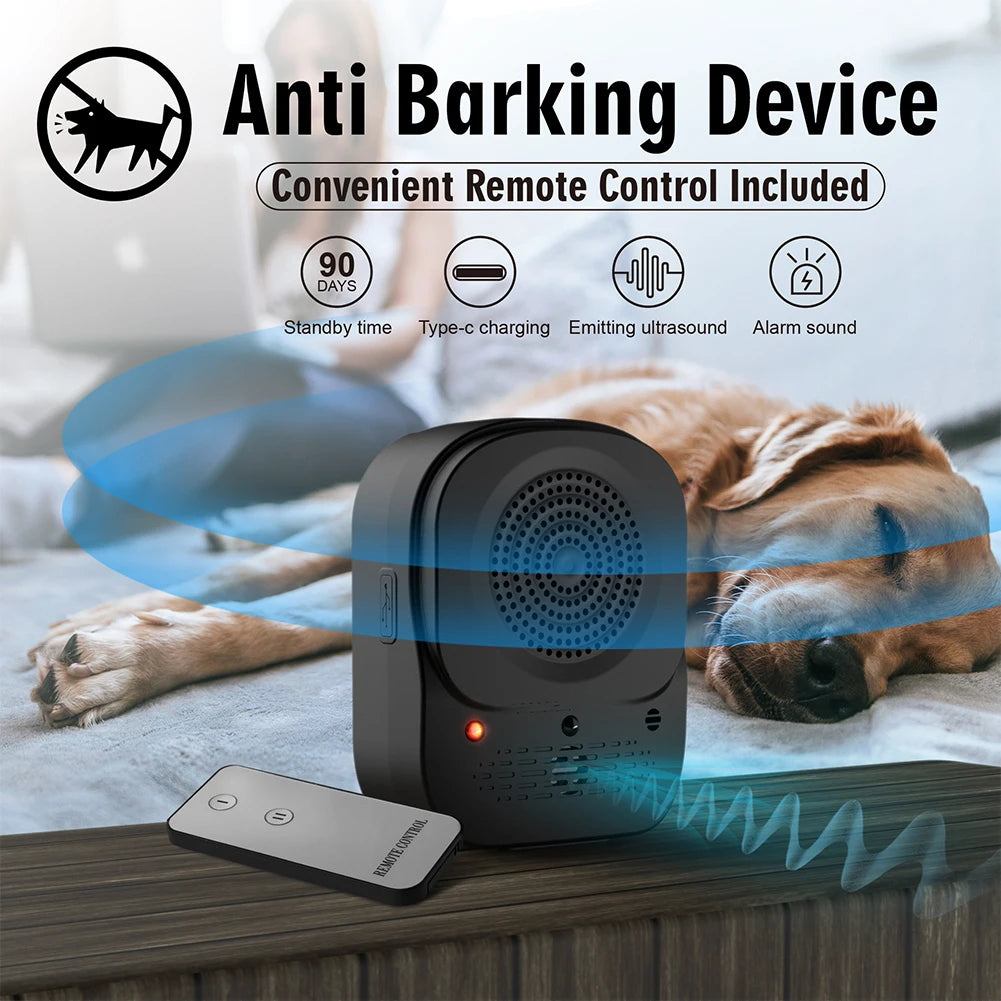 Ultrasonic Dog Barking Stop Device 4 Level Stop Barking 
 Control Devices for Small Medium-Large Dogs