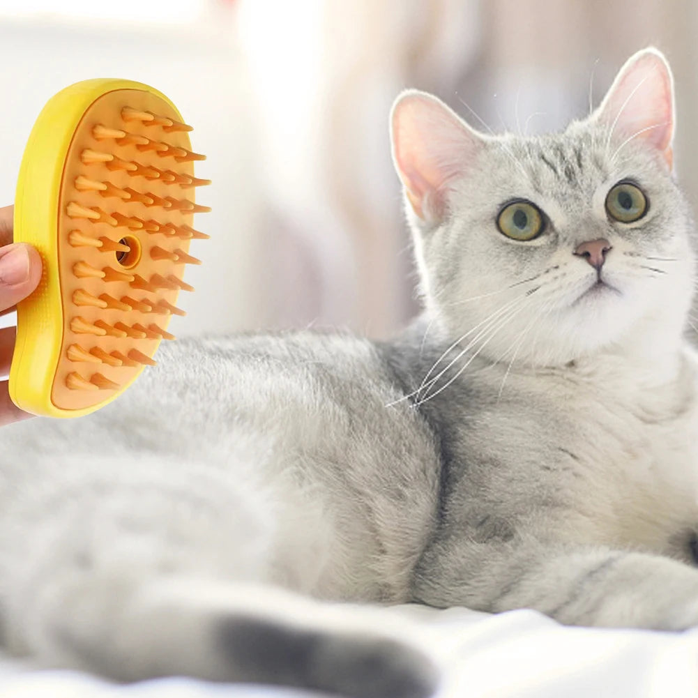 3 In 1 Cat Steamy Brush Dog Grooming Comb Self Cleaning Steam Cat Brush for Massage Dog Cat Hair Remover Comb