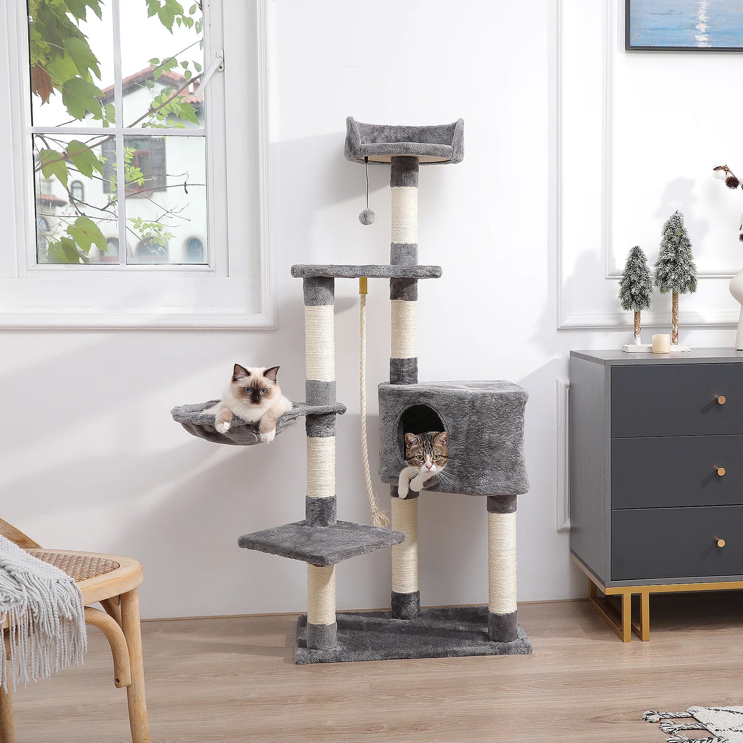 Cat Tree Kitty Toy Cat Scratching Post Natural Sisals Kitten