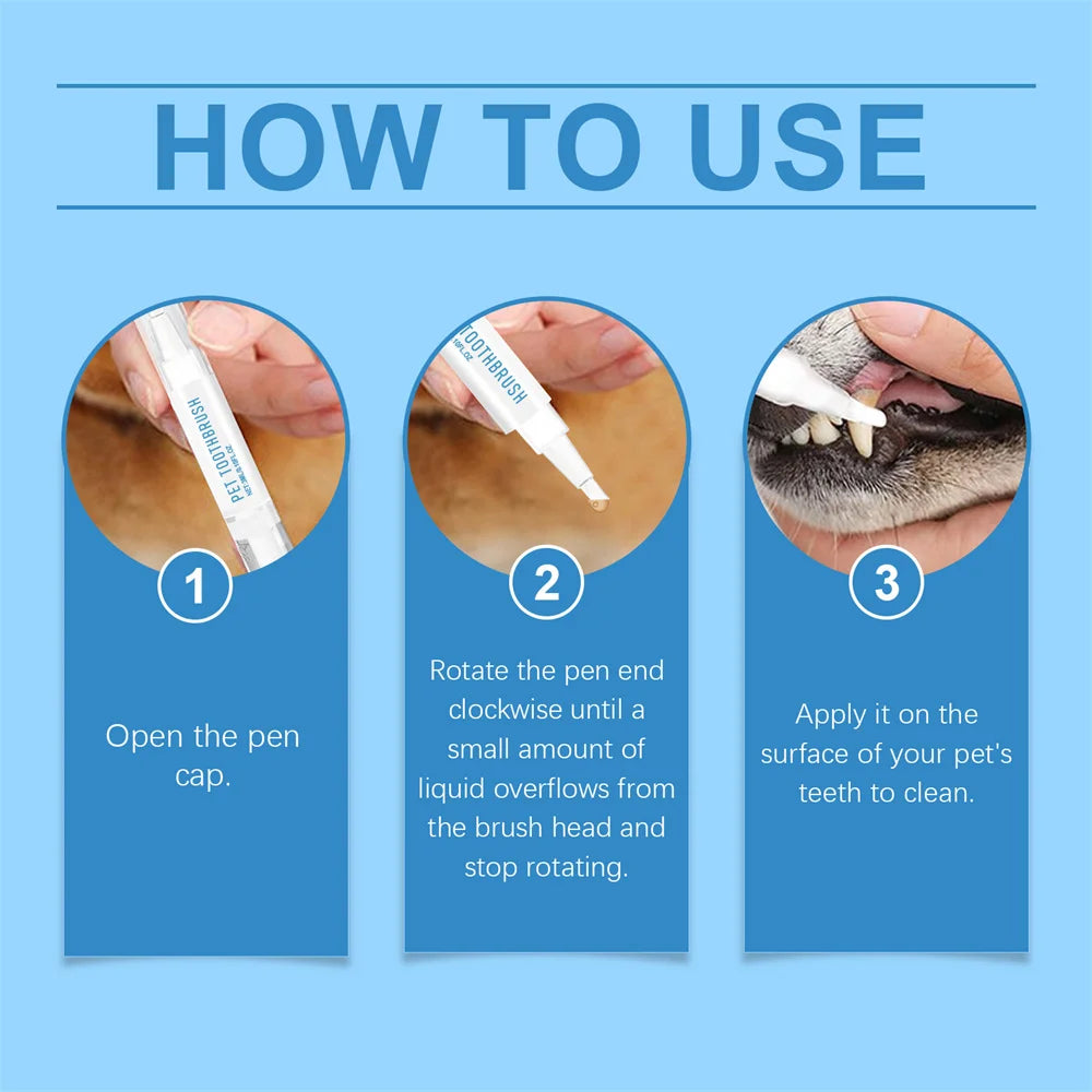 Pets Dogs Teeth Cleaning Tools Pet Dogs Cat Beauty Toothbrush Clean Kit Tartar Remover Teeth Dogs Cats