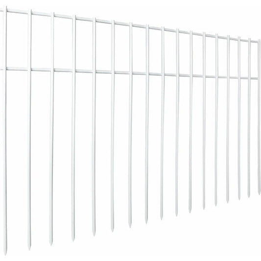 White Animal Barrier Fence Pet Dog Rabbit Fence Panel Outdoor Yard Terrace Privacy Garden Buildings Supplies Home