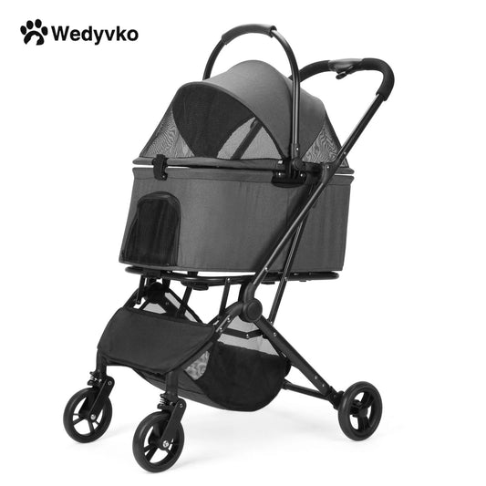 Pet Stroller for Dogs Dog Strollers for Small/Medium Dogs With Detachable Carrier