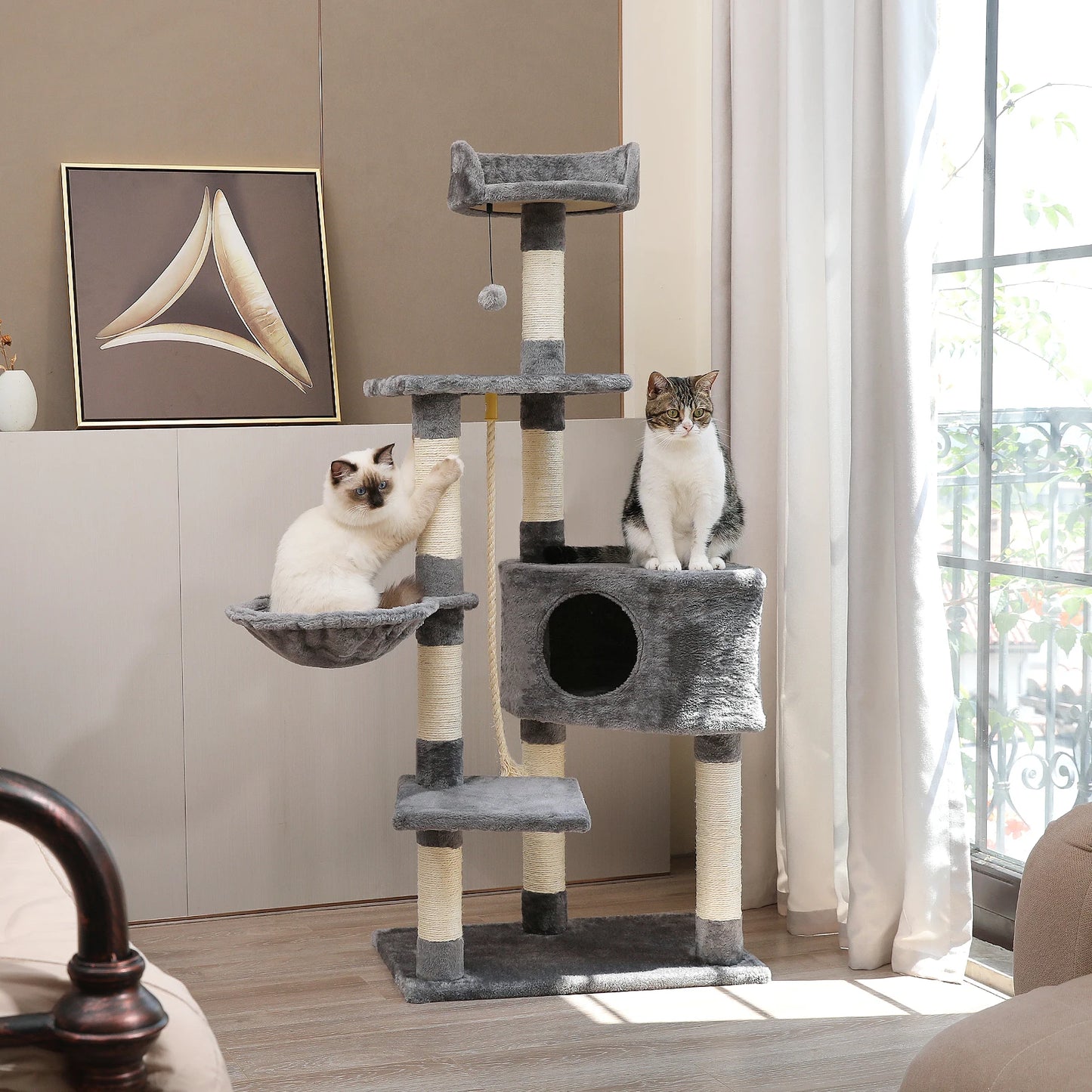 Cat Tree Kitty Toy Cat Scratching Post Natural Sisals Kitten